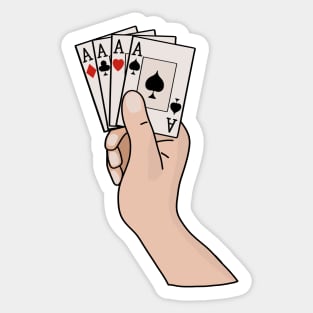 Four Aces Playing Cards Sticker